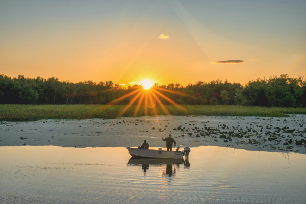Fishing on a Wisconsin lake